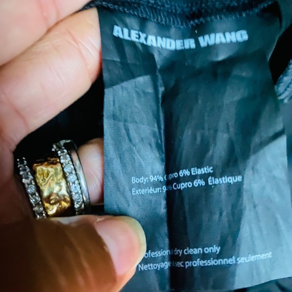 Alexander Wang NWT cupro jersey drape dress LBD S - Picture 13 of 13